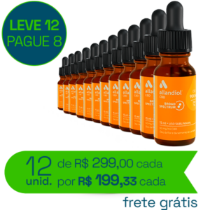 12 Frascos de Allandiol CBD Broad Spectrum 15ml - 900mg (médicos)
