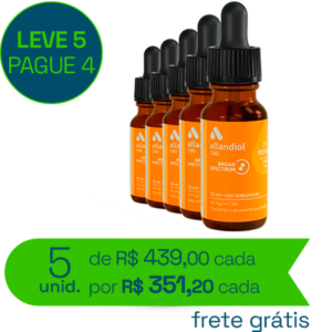 Promo 5 Frascos de Allandiol CBD Full Spectrum 15ml - 900mg (médicos)