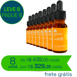 8 FRASCOS de Allandiol CBD Full Spectrum 15ml - 900mg (médicos)